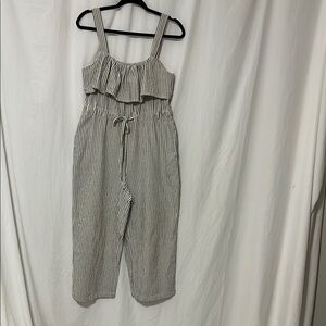 Zara Black and White Jumpsuit with Wide-Leg Design
